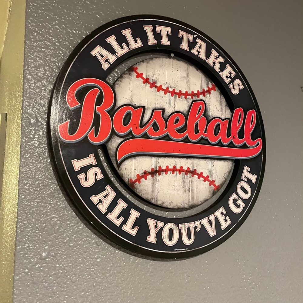 Baseball  Sign Decor Hobby Lobby 14” Diameter